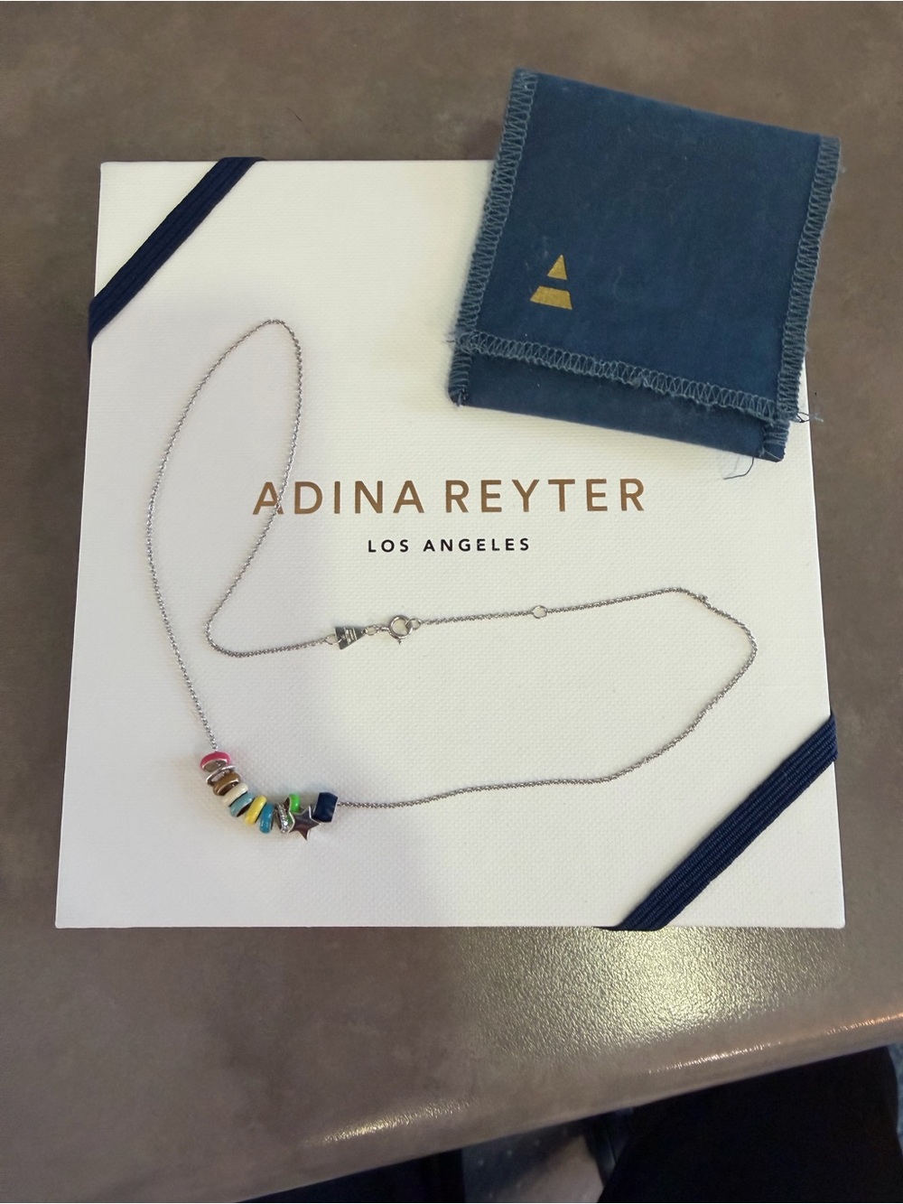 Adina Reyter necklace (15-16 in) with diamond pave and colored mini beads! ⭐️